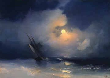  nach - Ivan Aiwasowski Sturm am Meer in einer Mondnacht Seestücke